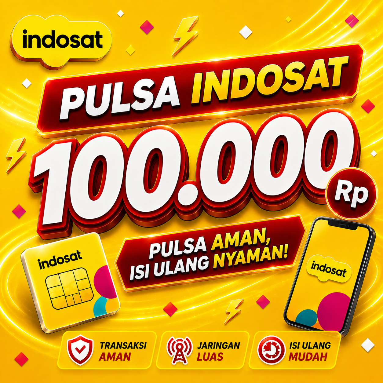 100K Pulsa Indosat