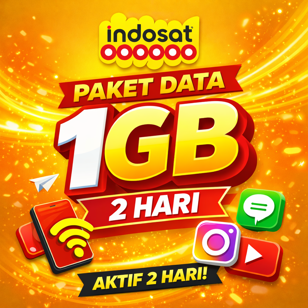1GB Indosat Kuota 2 hari