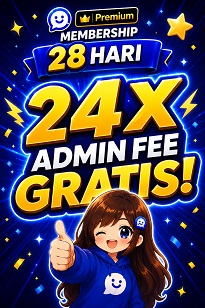Voucher Gratis 24x Biaya Admin di Haihai Store + 28D Premium Membership