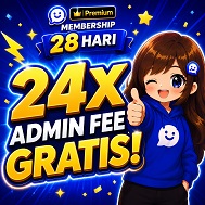 Voucher Gratis 24x Biaya Admin di Haihai Store + 28D Premium Membership