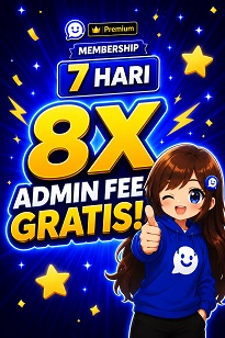 Voucher Gratis 8x Biaya Admin di Haihai Store + 7D Premium Membership