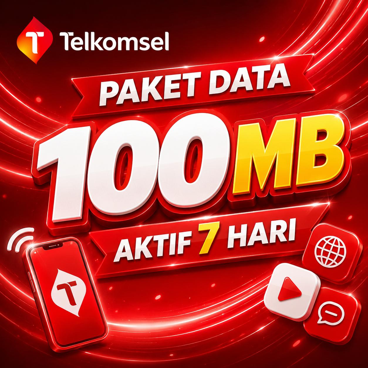 Telkomsel 100MB 7 Hari