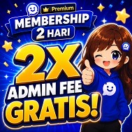 Voucher Gratis 2x Biaya Admin di Haihai Store + 2D Premium Membership