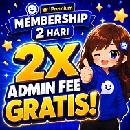 Voucher Gratis 2x Biaya Admin di Haihai Store + 2D Premium Membership
