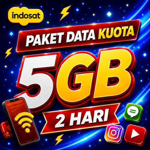Kuota 5GB Indosat 2 Hari