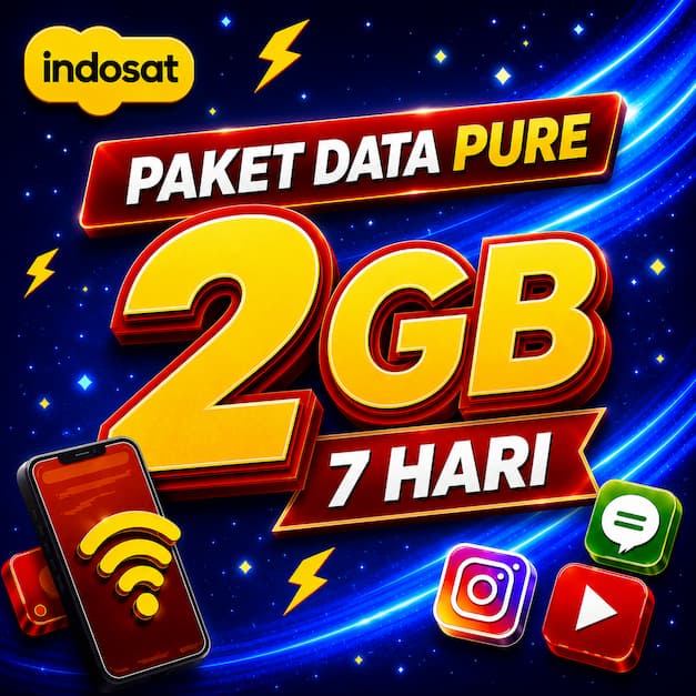 Indosat Data Pure 2GB 7 Hari