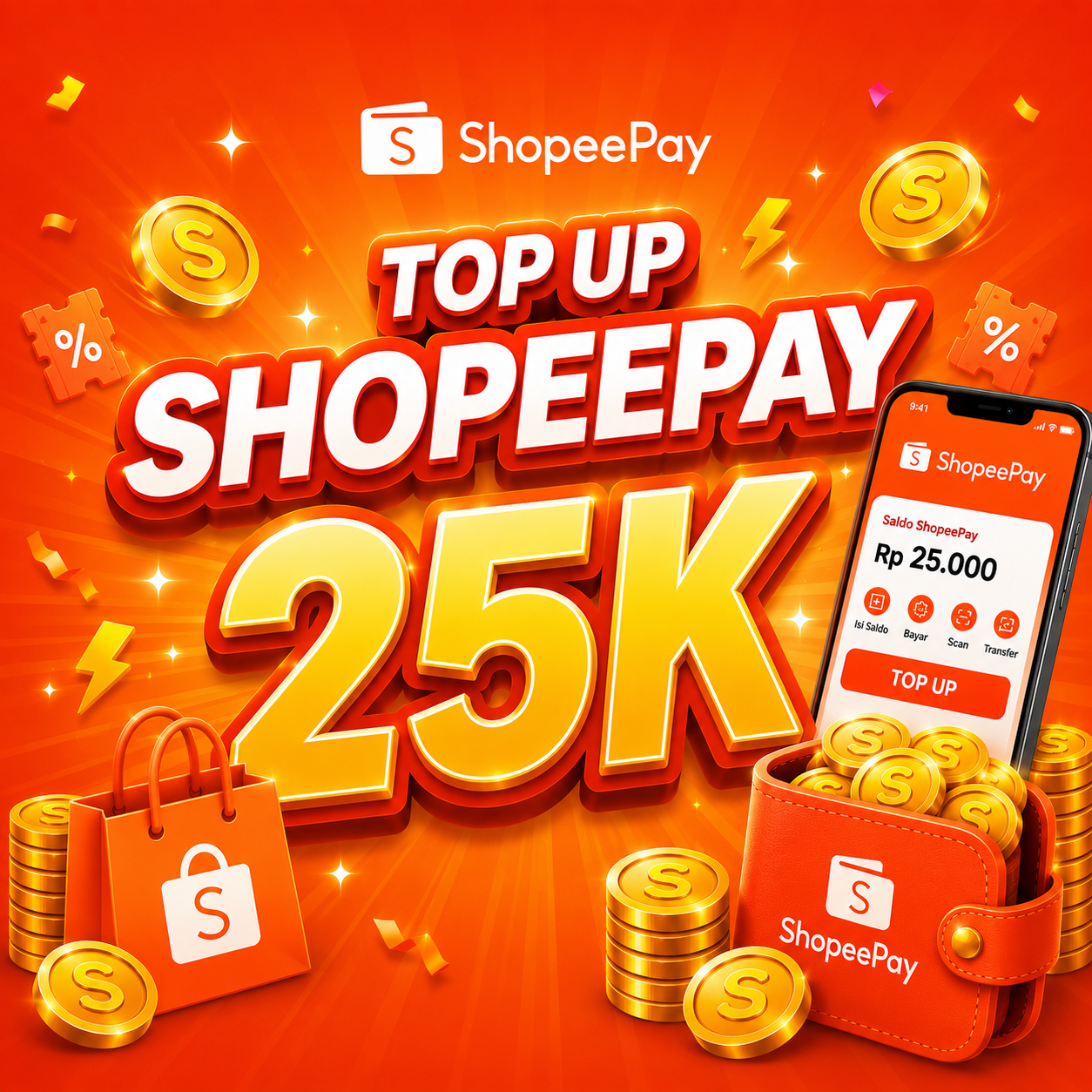 Topup ShopeePay 25K