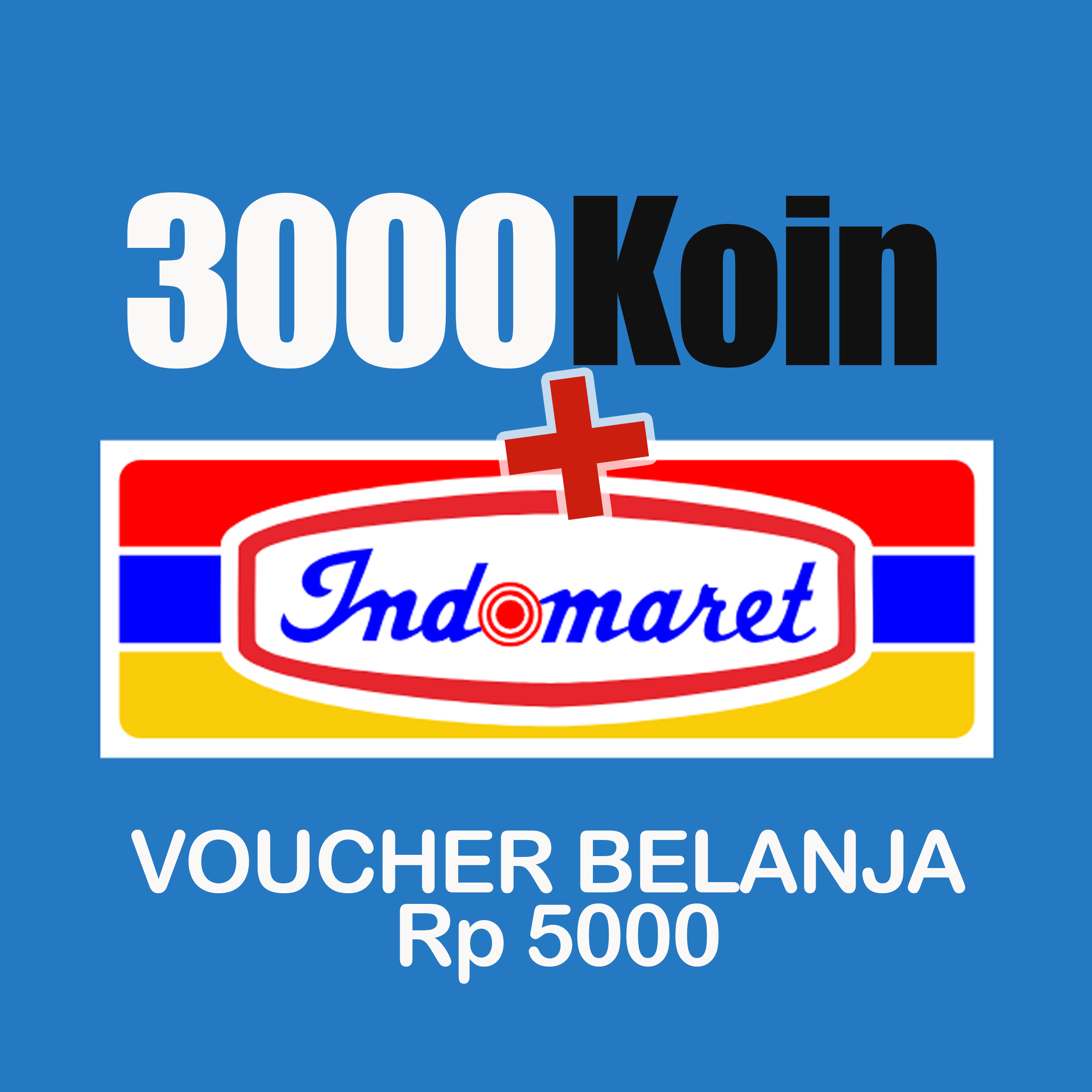 Voucher Indomaret 5rb FREE 3000 Koin