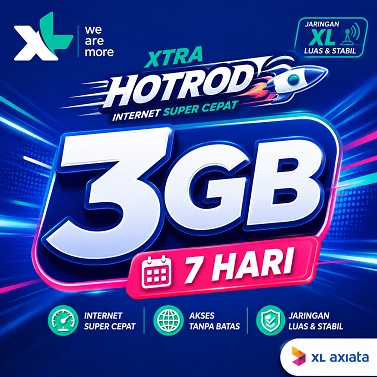 XL HotRod 3GB 7 Hari