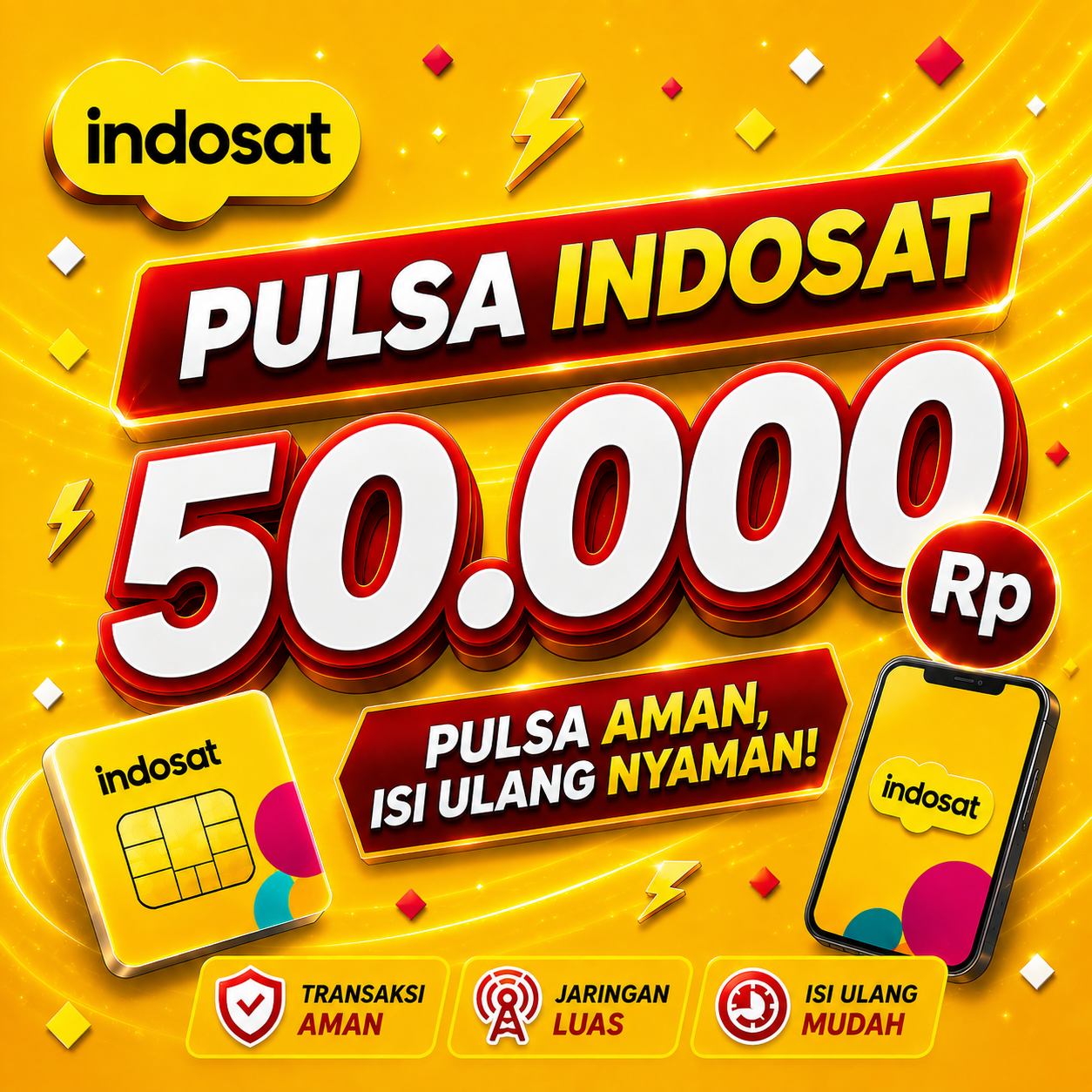 50K Pulsa Indosat
